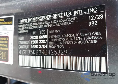 2024 Mercedes-Benz Gle 450 4Matic z USA, uszkodzony, nr VIN 4JGFB5KB3RB125829